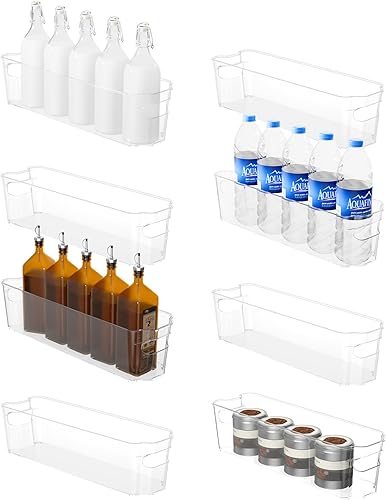 Contenedores de almacenamiento de leche materna para refrigerador, 8 cubos organizadores transparentes para congelador y refrigerador, cubos de