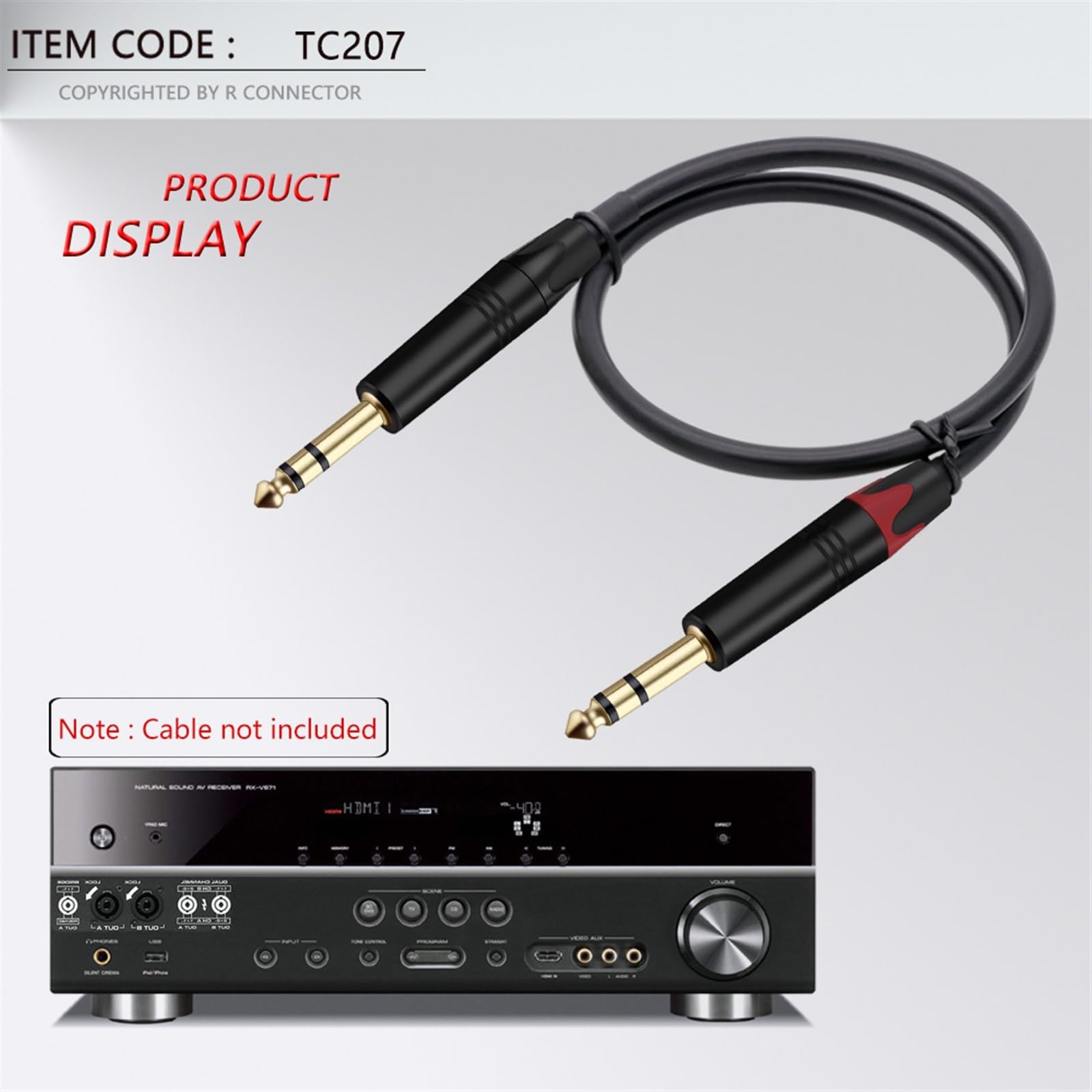 2 szt. Jack 6,35 mm 3-biegunowe męskie złącze wtykowe stereo aluminiowa rura mosiężna 1/4 cala wtyczka mikrofonowa złącze kabla audio (czarne)