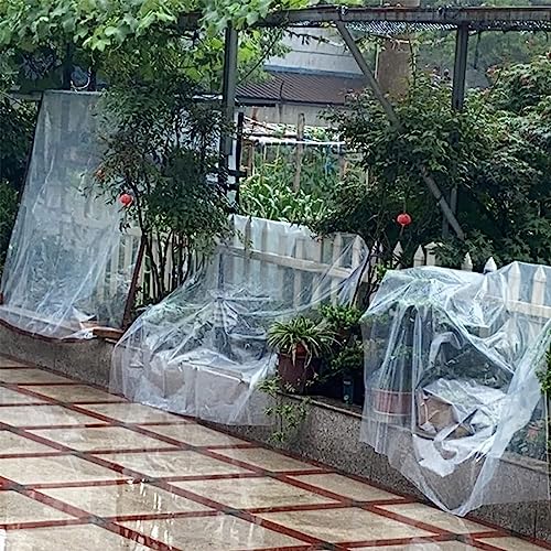 Lona transparente de plástico con ojales impermeable y altamente duradera 3