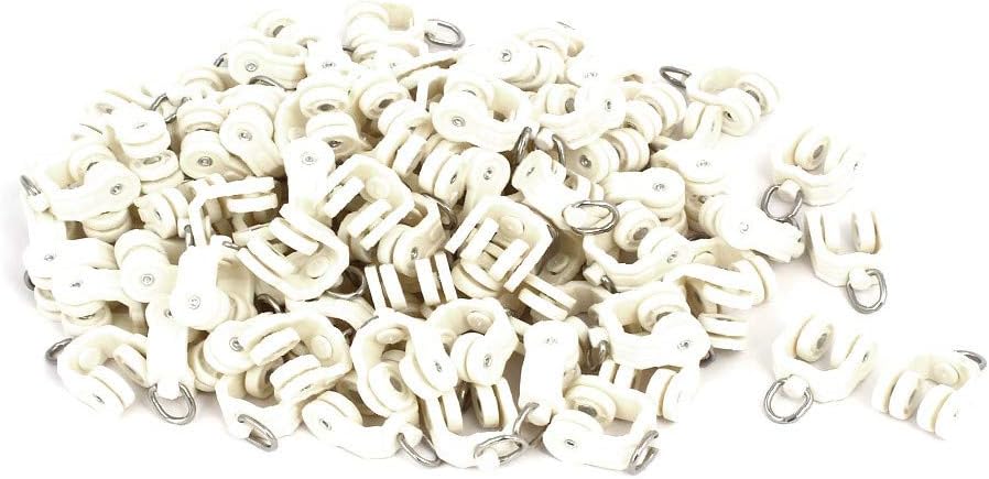 New Lon0167 14mm Dia Featured Wheel Plastic Curtain reliable efficacy Track Rail Sliding Rollers Beige 150pcs(id:ca1 51 85 712)