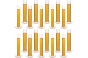 20 Pack 50ml Science Lab Hydrometers Graduated Cylinder Set