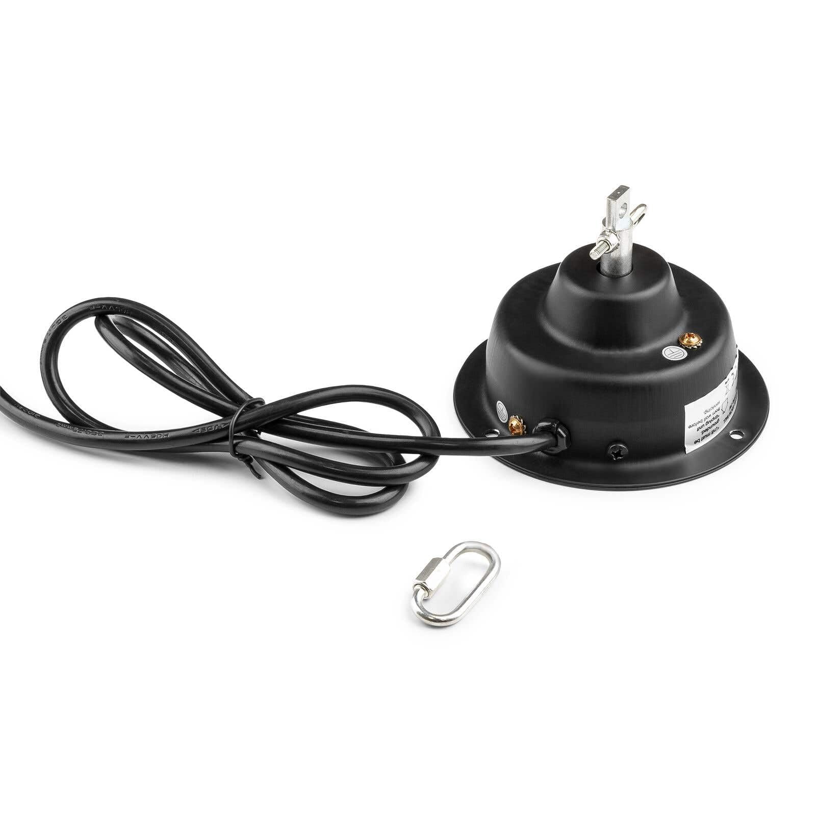 Fuzzix MBM400 Moteur pour Boules à Facettes 40 cm, Charge Maximale 10 Kg, Élingue de Sécurité, 3 Tours par Minute, Idéale pour Soirées Disco en Clubs, Bars, Discothèques