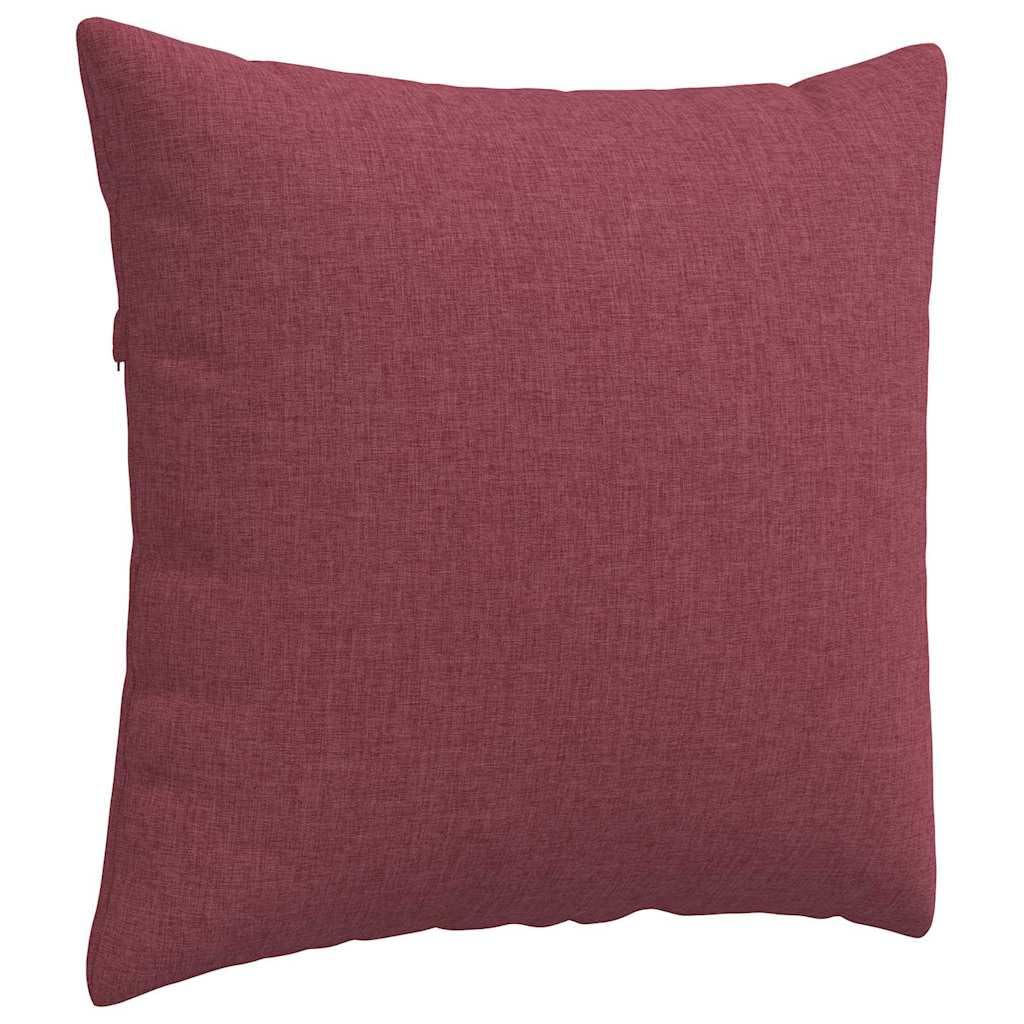 Poduszka na sofę, zestaw 2 szt., czerwone wino, 50 x 50 cm, materiałowa poszewka na poduszkę z zamkiem błyskawicznym, wypełnienie poliestrowe, na sofę, kanapę, krzesło, do wnętrz do salonu