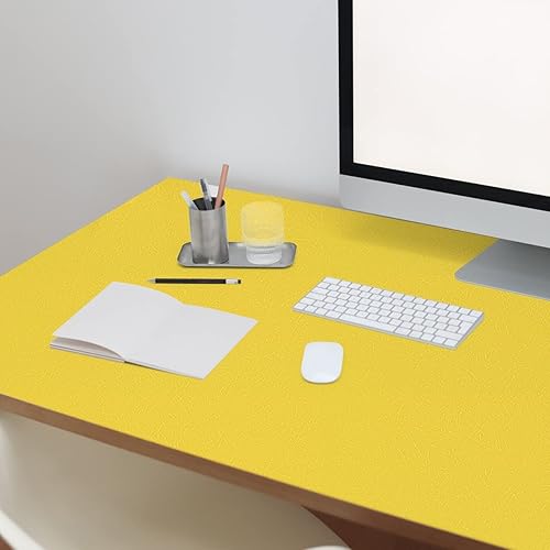 Miniatura 6 de Abyssaly - Papel tapiz amarillo para despegar y pegar, removible, para dormitorio de niñas, autoadhesivo, textura de seda en relieve, papel adhesivo