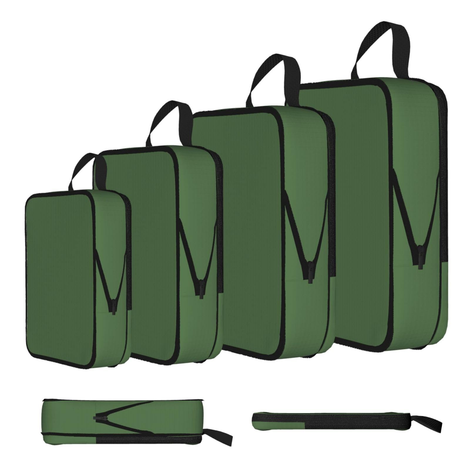 Sxzvvbn Black Cyan Compression Packing Cubes 4 Piece Set