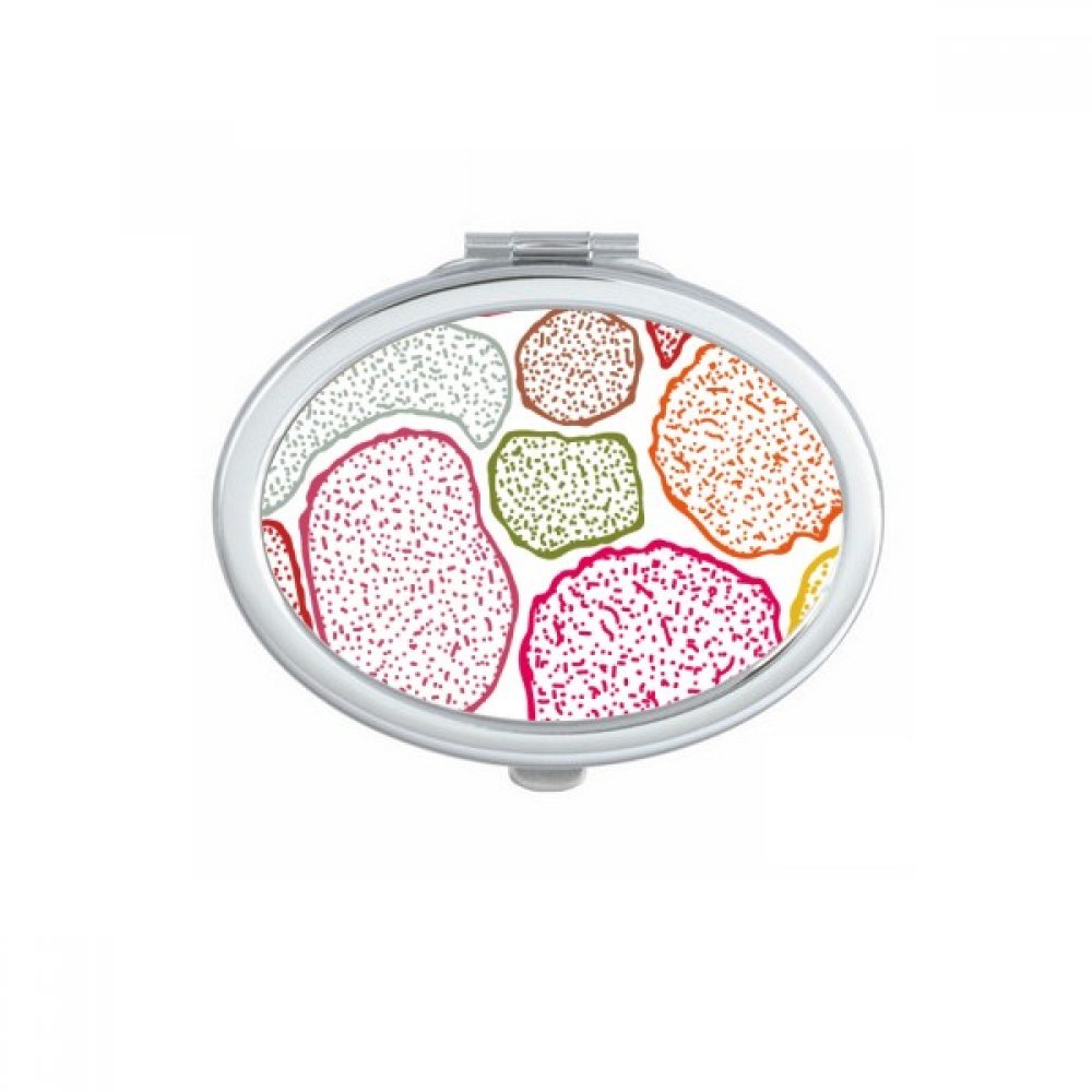 Miroir portable à la main pour corriger le maquillage facilement avec style ovale