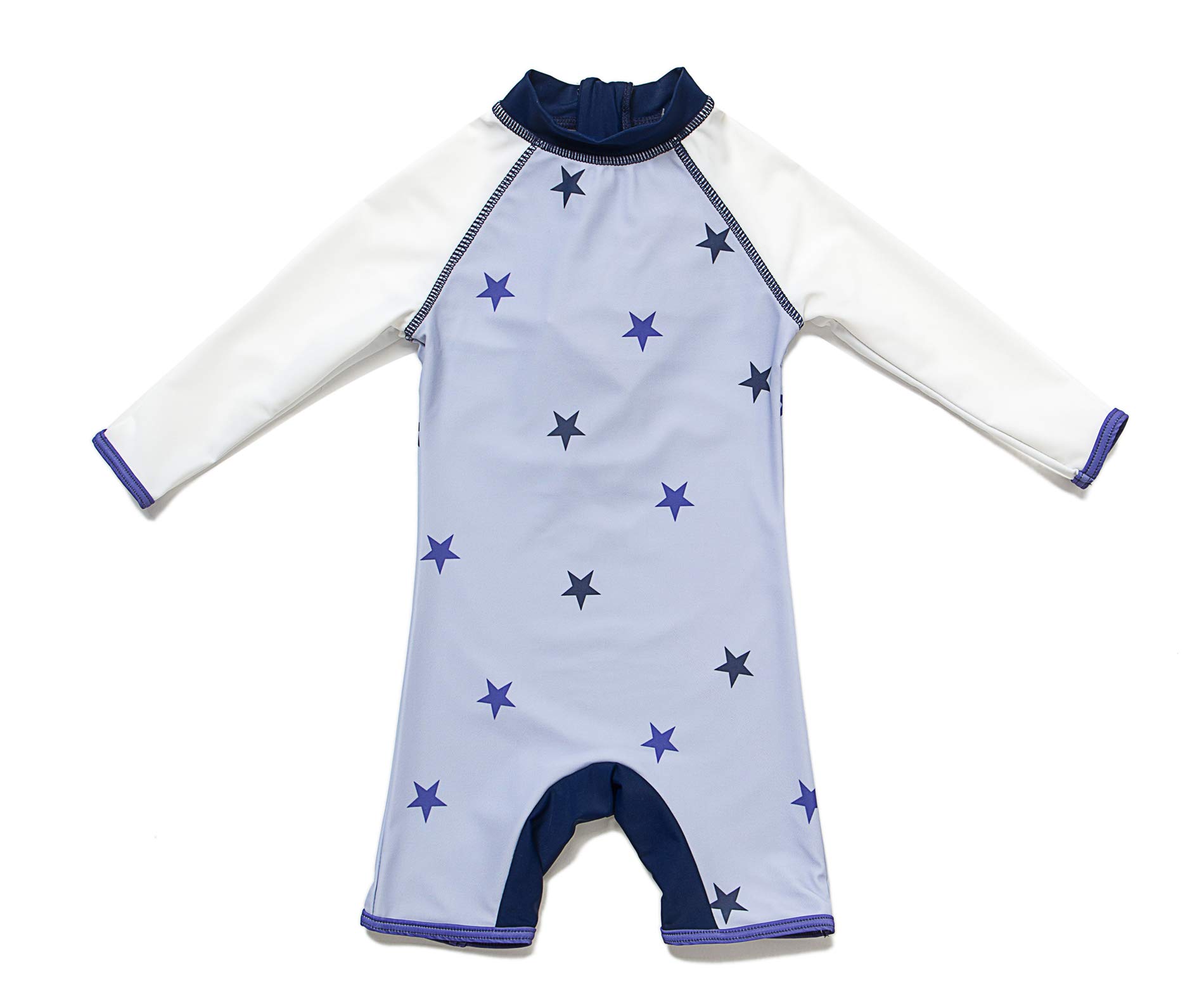 BONVERANO Traje de baño para bebé niño Trajes de baño de una Pieza de Manga Larga Protección UV 50+ Trajes de baño con Cremallera