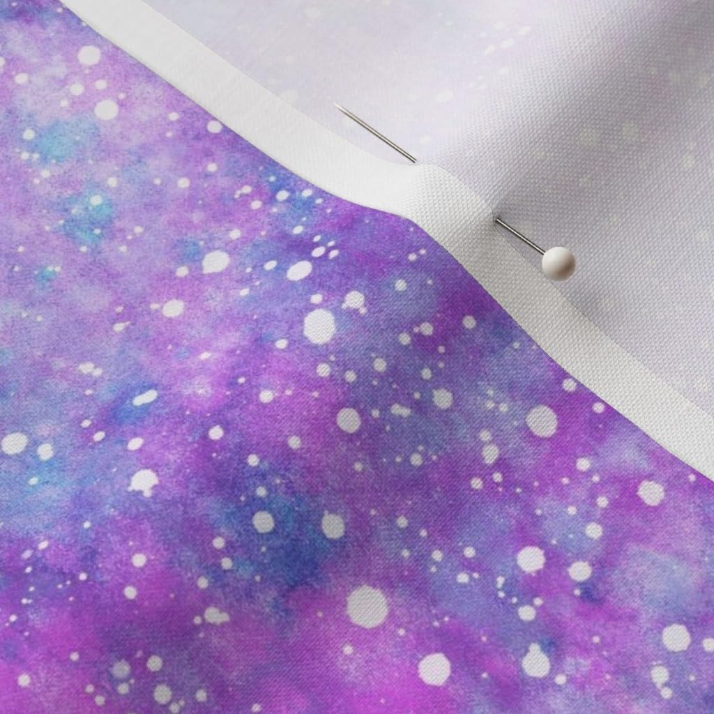Spoonflower Fabric - Candy Pastel Galaxy Watercolor Star Stars Night Sky Printed on Petal Signature Cotton Fabric by The Yard - Sewing Quilting Apparel Crafts Decor