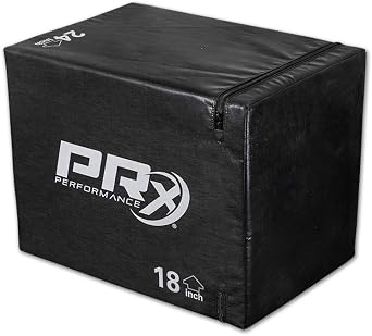PRx Performance 3-in-1 Plyo Boxes, Plyometric Jump Training and Conditioning Box for All Athletes Soft Foam 16"/18"/24", Soft Foam 20"/24"/30" and, Wood 20"/24"/30"