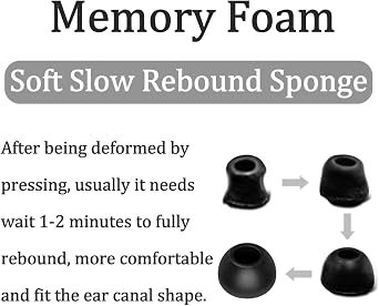 低反発素材イヤーチップ Soundcore Sleep A30 / A20 イヤホン用 交換用イヤホンチップ S/M/L 6ペア ホワイトシルバー 収納ケース付き 2146pw
