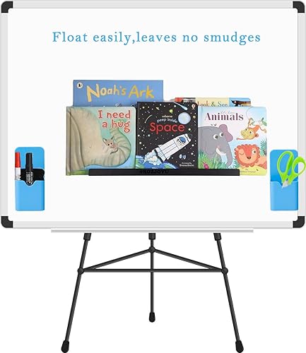 Miniatura 5 de 2 estantes magnéticos para pizarra blanca de 15.6 pulgadas, estantes magnéticos fuertes de acrílico para organización y almacenamiento en el aula