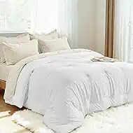 Comforters Twin Size, All Season Quilted Bed Comforter, Ultra-Soft Down Alternative Duvet Insert with 4 Tabs, Lightweight Bedding Blanket - Machine Washable, White