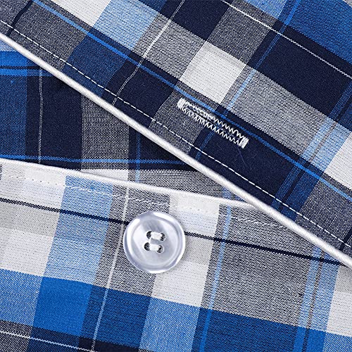 Image of Vulcanodon Mens Cotton Pajama Set Short Sleeve, Button Down Pajama Set for Men Lightweight Men's Sleepwear
