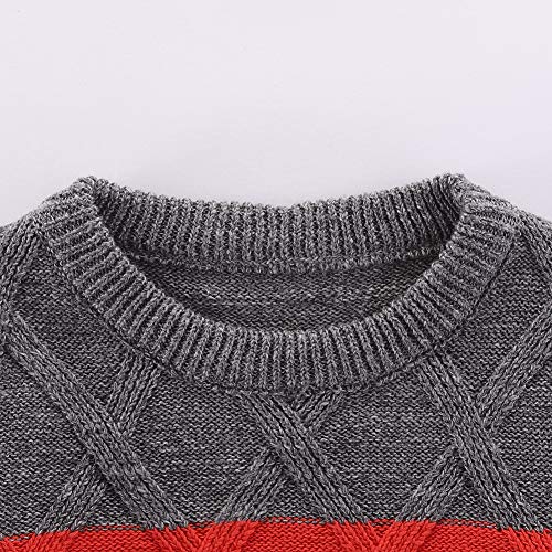 Unisex Clothes Fall Spring Warm Colorful Rainbow Sweater Pullover3