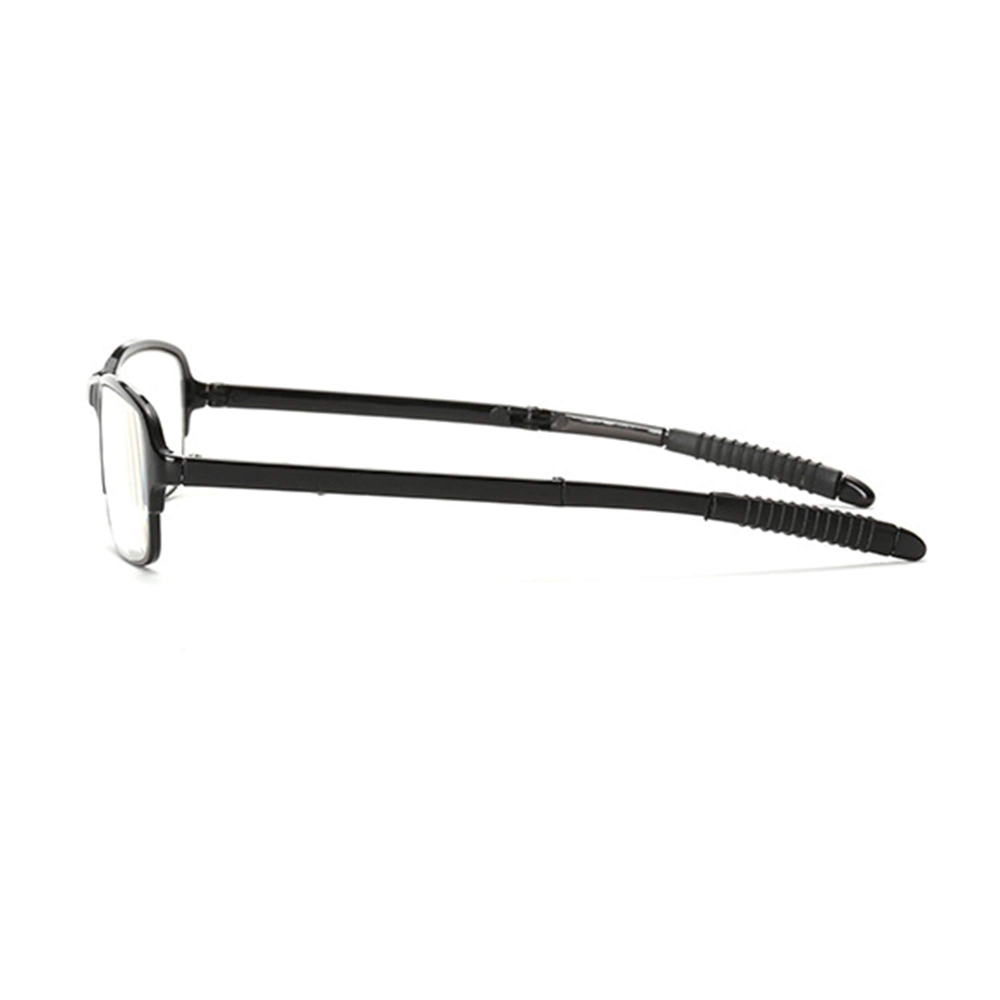 2 Pack Lunettes de Lecture Pliables Mini avec Étui our Homme et Femme Monture Noir Lens Transparentes Dioptrie