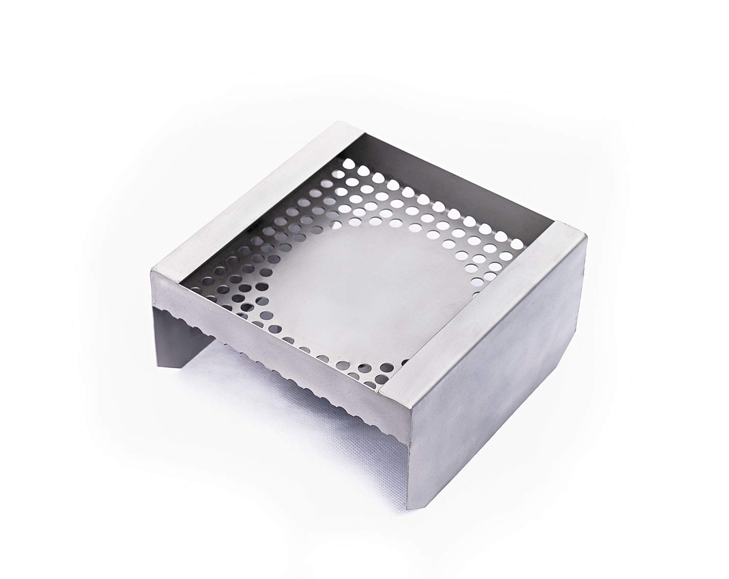 Sumidero sifónico de 250x250mm. de Acero Inoxidable. con Cesta de Recogida de residuos extraíble, Tapa Reforzada y Garras de Anclaje al Suelo.