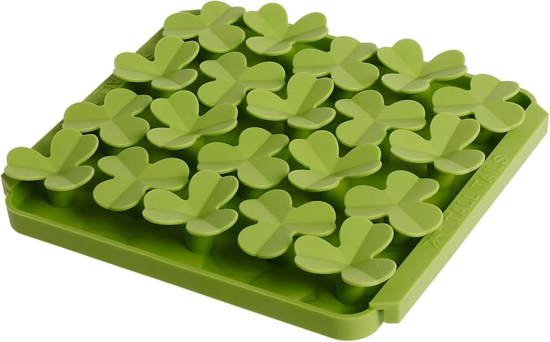Comedouro lento em silicone Tall Tails Clover para cães e gatos PT801 – 21,59 x 20,32 cm