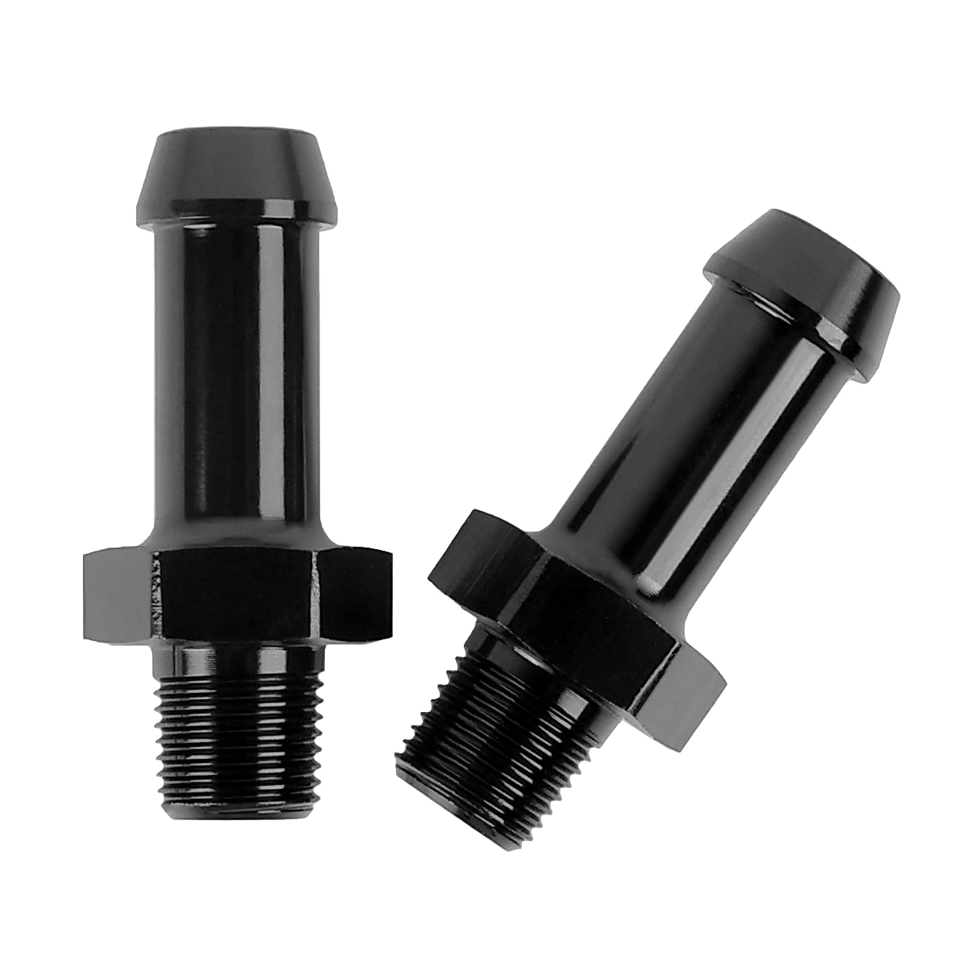 EVIL ENERGY 1/8 NPT Male to 3/8 Barb Aluminum 2-Pack
