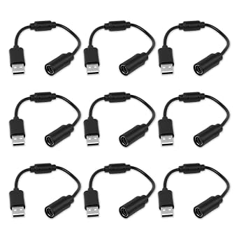 USB Breakaway Cable for Xbox 360, Rocksmith Real Tone Cable, Xbox Controller Cord, Xbox USB Adapter, Guitar Hero Dongle , Compatible with Logitech G920 G923 G27 & Thrustmaster 458 Spider Racing Wheel