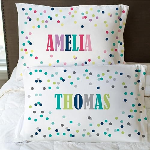 Miniatura 3 de GiftsForYouNow Funda de almohada personalizada con lunares, niña