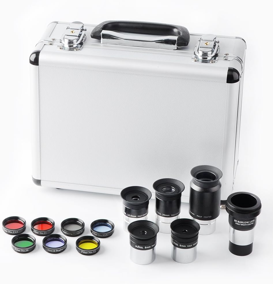 SOLOMARK Telescope 130650EQ, Telescopes for Adults and 1.25inch Telescope Eyepiece and Filter Set with Carry Case