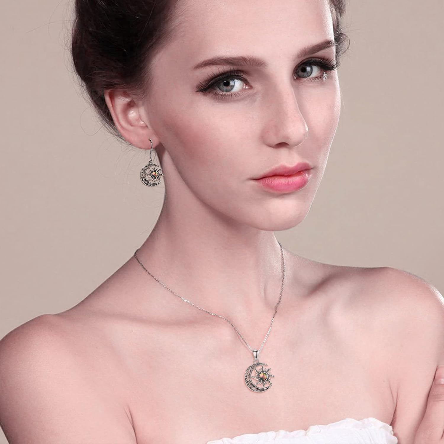 INFUSEU Sterling Silver Irish Jewelry for Women Girls, Celtic Witches Knot Dangle Earrings