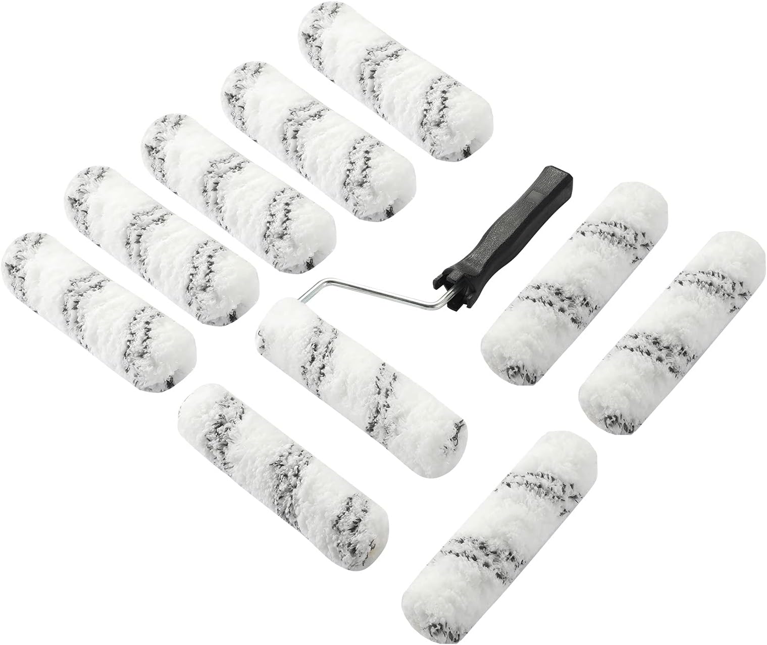 Paint Roller 6 Inch 3/4 in Roller Naps,High-Density Microfiber Mini Roller with Frame,11 Piece Small Paint Roller Tool Kit for Oil and Water Based Paints, House Painting Supplies & DIY Craft Use