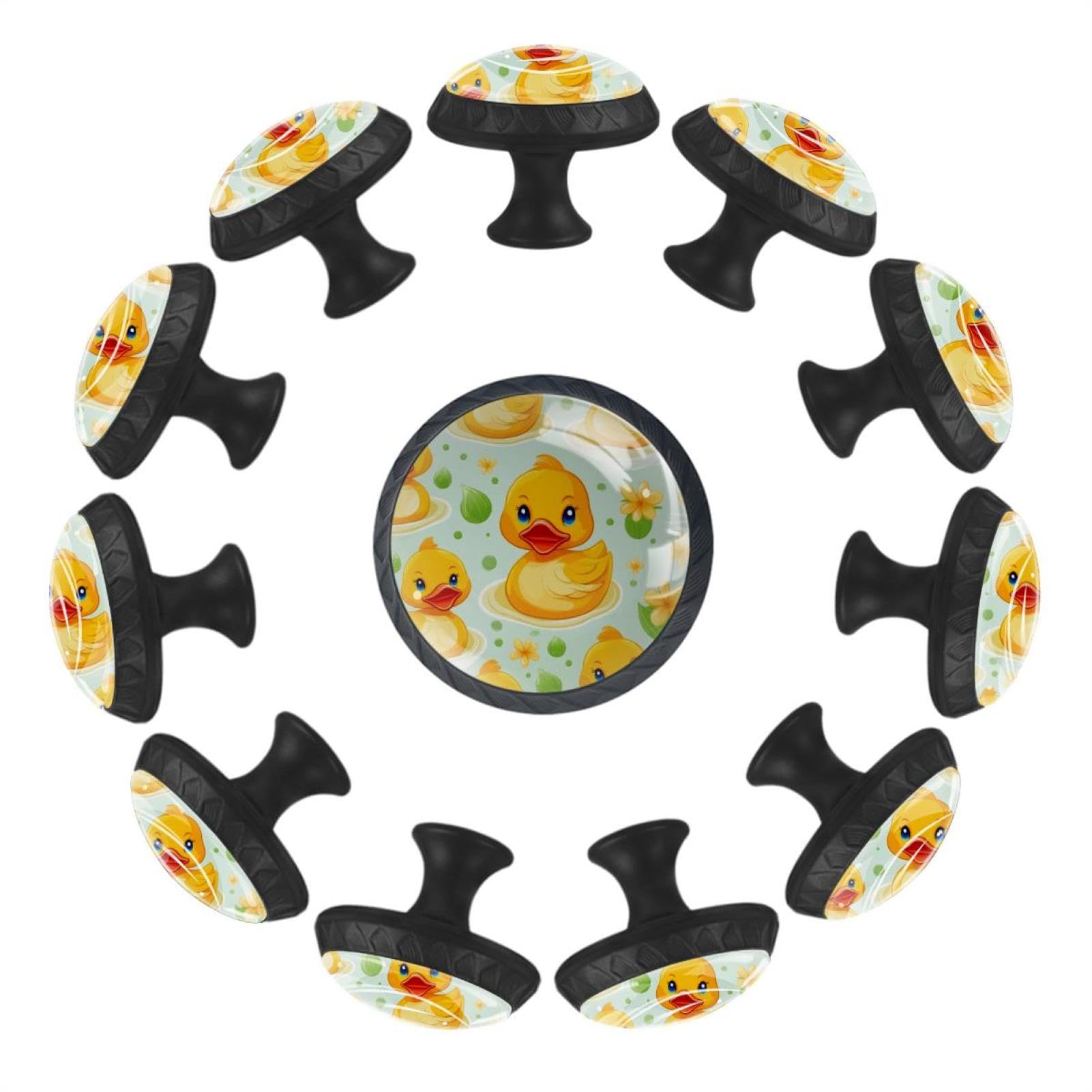 Boutons de tiroir en cristal transparent jaune haut de gamme x12