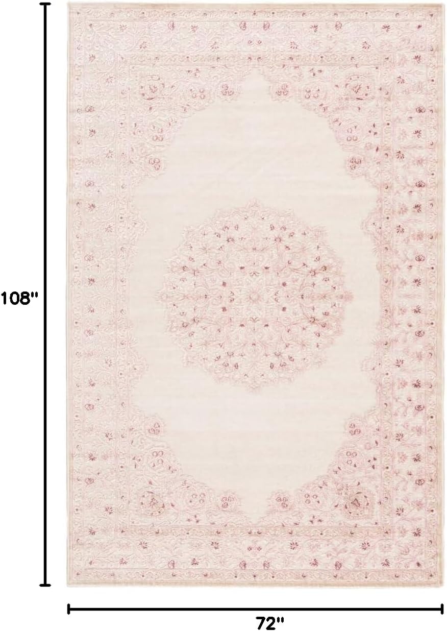 Jaipur Living Malo FB123 Medallion Pink and White Area Rug (6'x9')