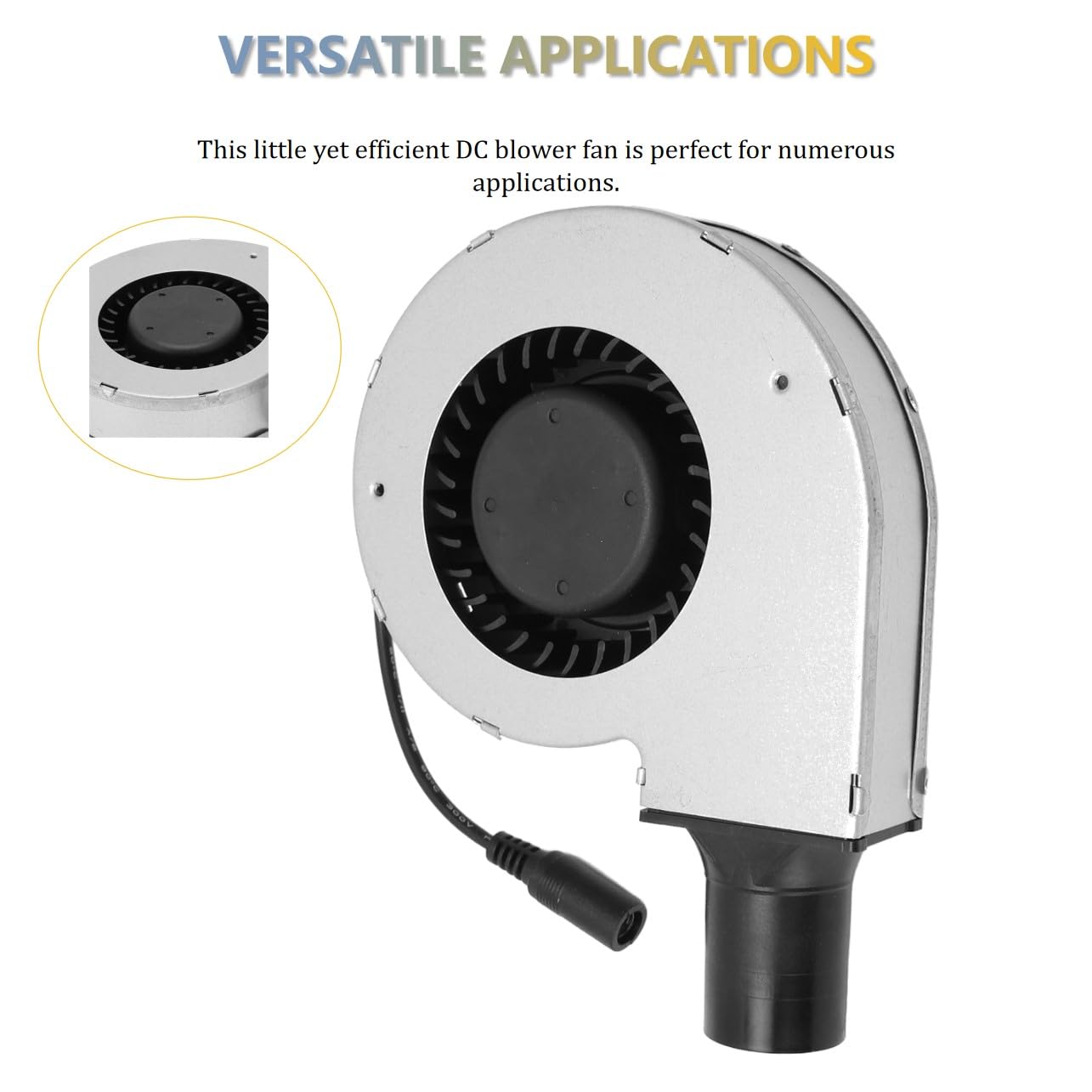 Inflatable Replacement Fan Blower Compact High Speed 12V DC Blower Fan with Speed Controller Brushless DC Blower Fan Long Service Life