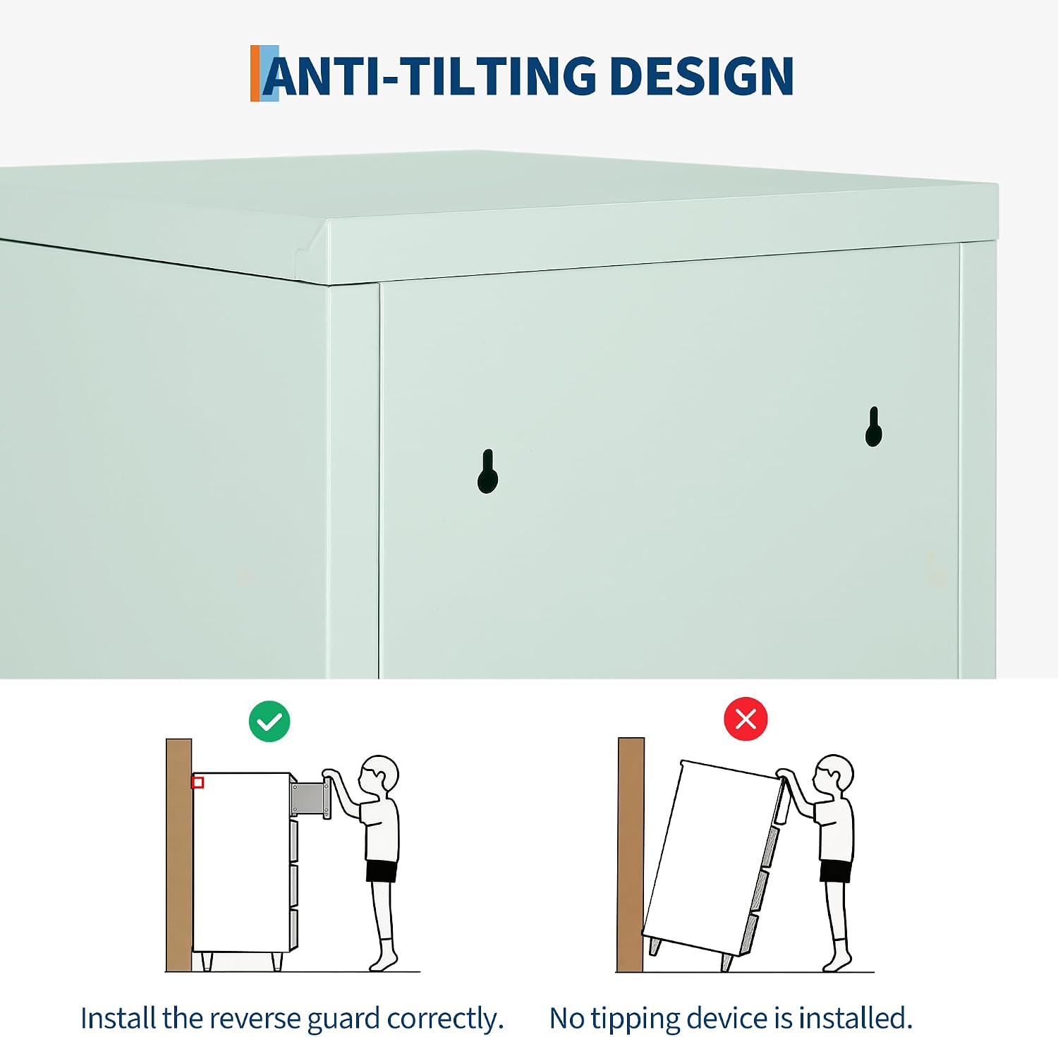 Lockable Metal Locker Cabinet, 39''h Metal Storage Cabinet with Lock, Adjustable Shelf & Ventilation, Steel Locker for Gym, School, Office, Home, Garage Light Green
