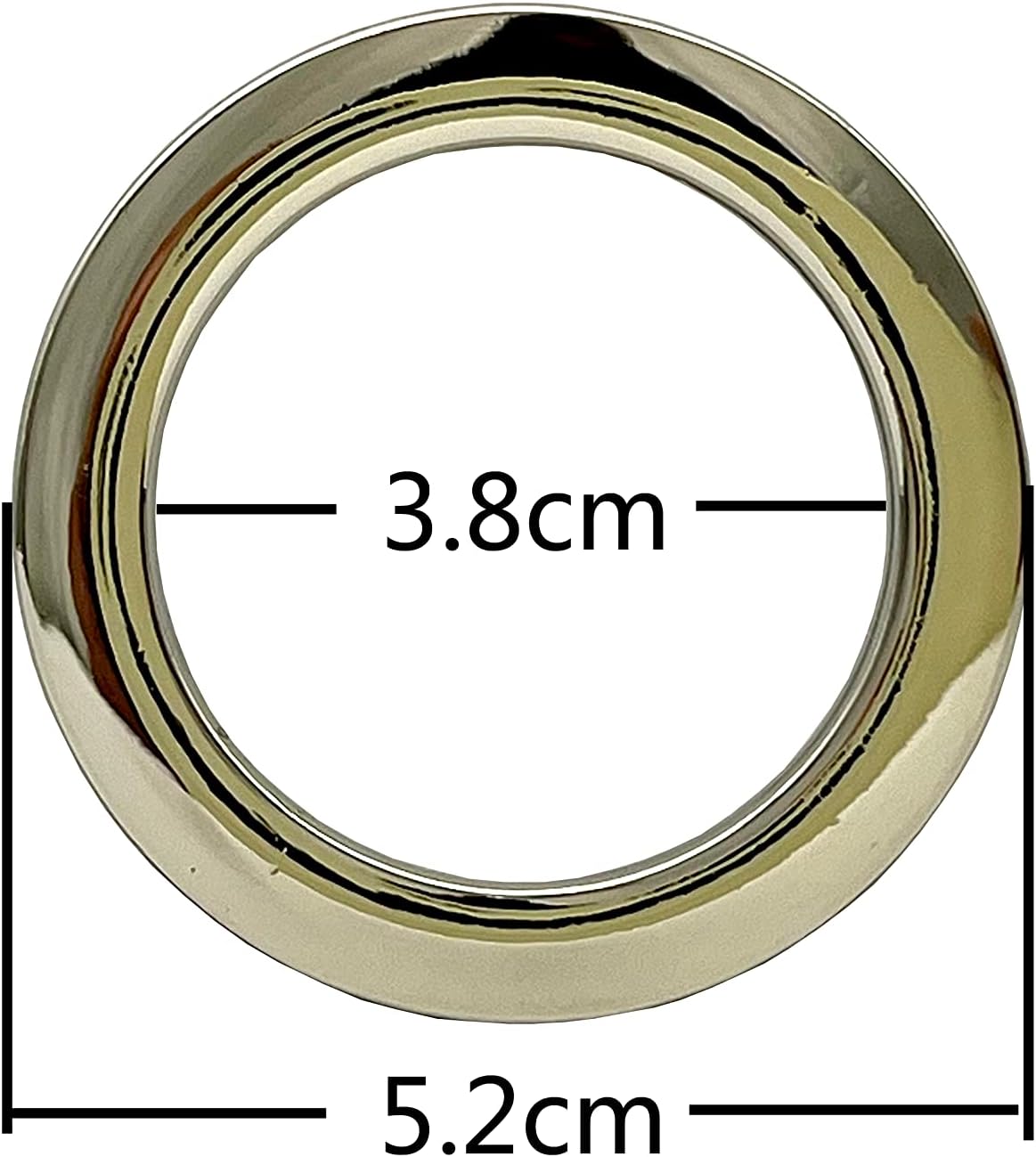 3dancraftit Round O Ring 1 1/2" / 38mm zinc alloying for Buckle Straps Bags Belt Purse Hardware Making,Bag Replacement Nickel U80