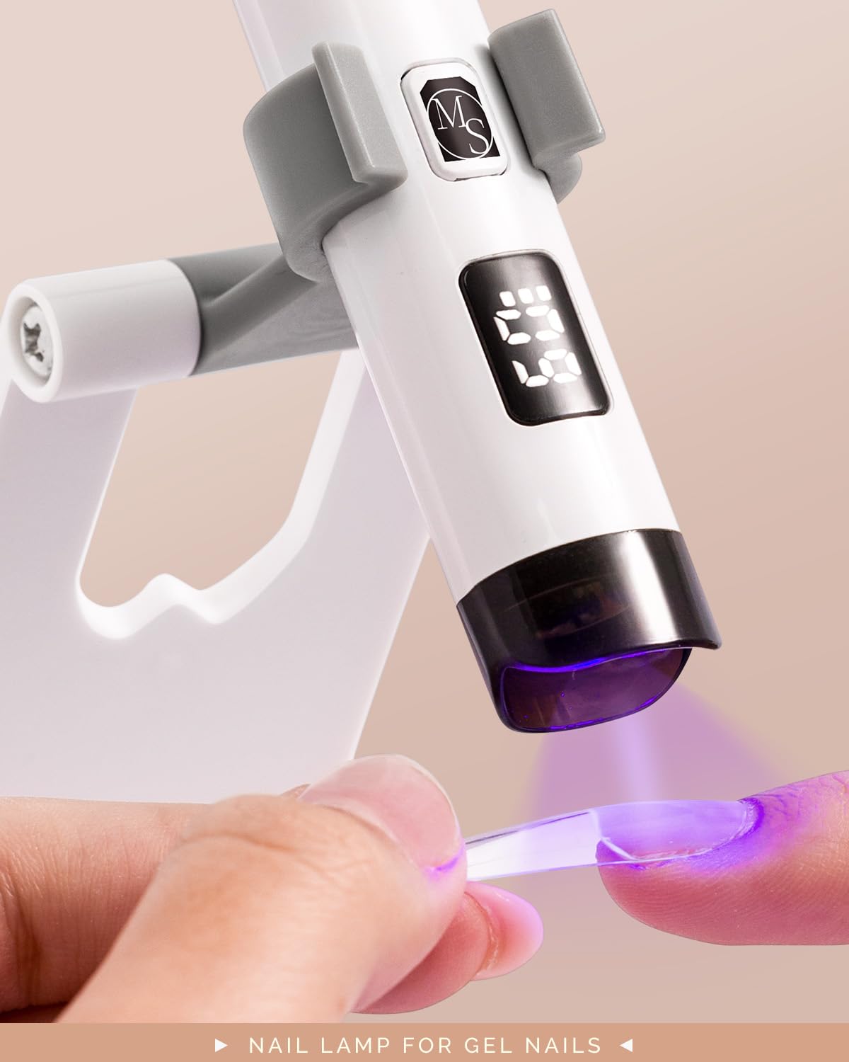 MelodySusie Tragbar UV Lampe mit Ständer für Gelnägel + Nagelfräser Kabellos