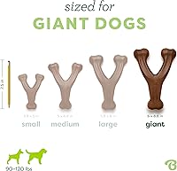 Vista 4 de Benebone Wishbone - Juguete masticable duradero para perros masticadores agresivos, cacahuete real, fabricado en Estados Unidos, gigante