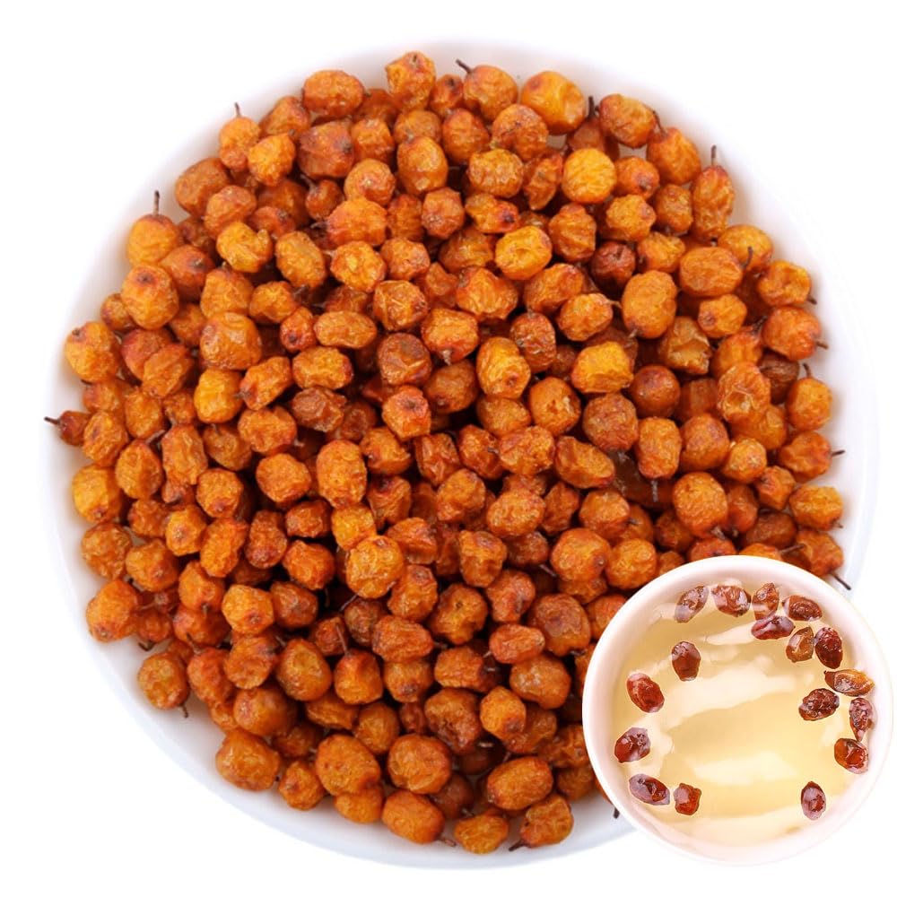 100% Sea Buckthorn Dried Berries 80G/2.82oz Raw Natural Wild Harvested Hippophae Fruit, No Additives, Yogurt, Smoothie, Snacks