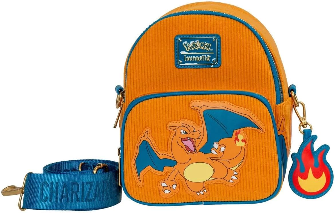Loungefly: Pokemon - Charizard Corduroy Convertible Mini-Backpack (EE Exclusive)