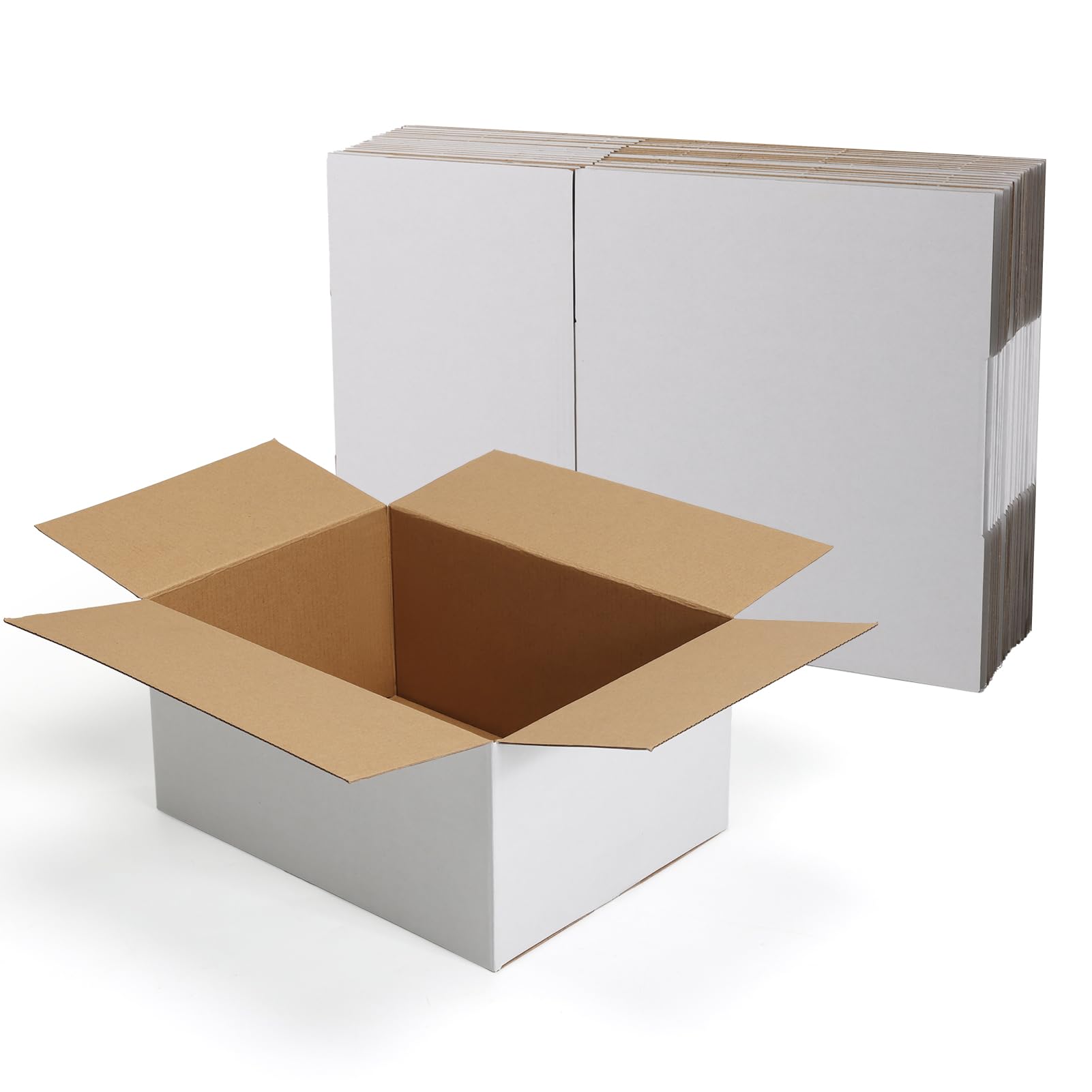 HORLIMER Lot de 15 Boîtes Carton d'Expédition 30,5x22,9x15,3 cm Blanches