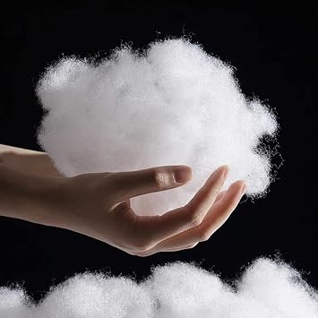 Polyester Fiber Fill, Premium Pillow Stuffing, 3 lb / 1359g Polyfill Stuffing for Cushions, Stuffed Animals, High Resilience Fiberfill for Pillows, Bedding, Home Decor Projects