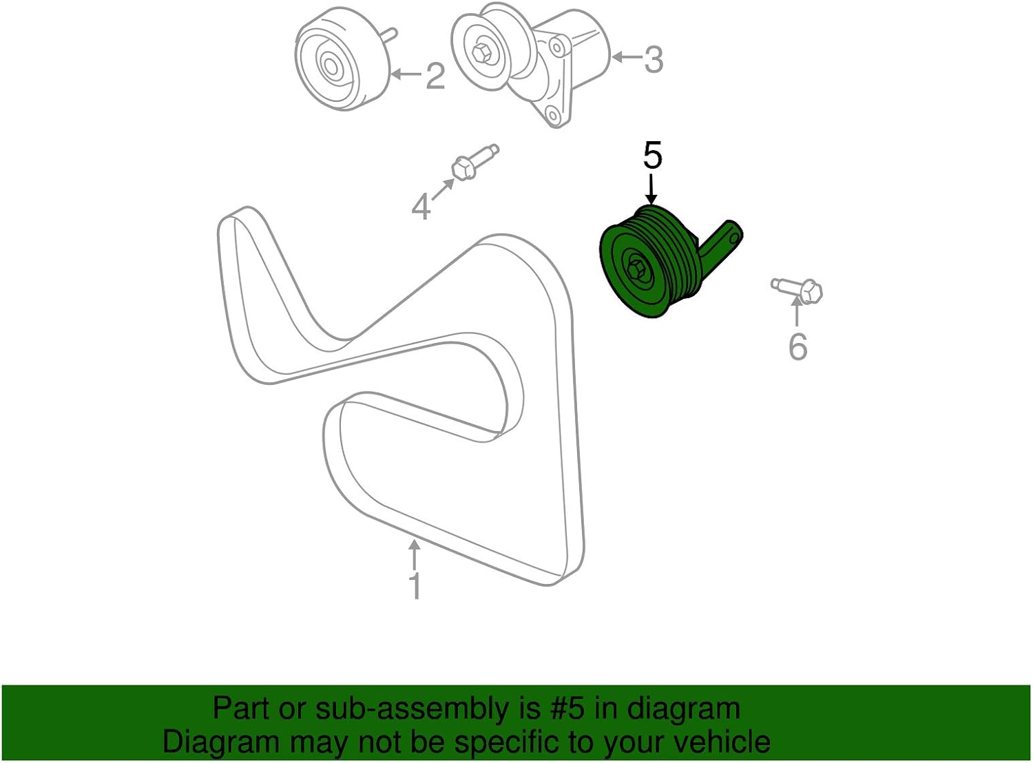 Ford AL8Z-8678-AA, Drive Belt Idler Pulley