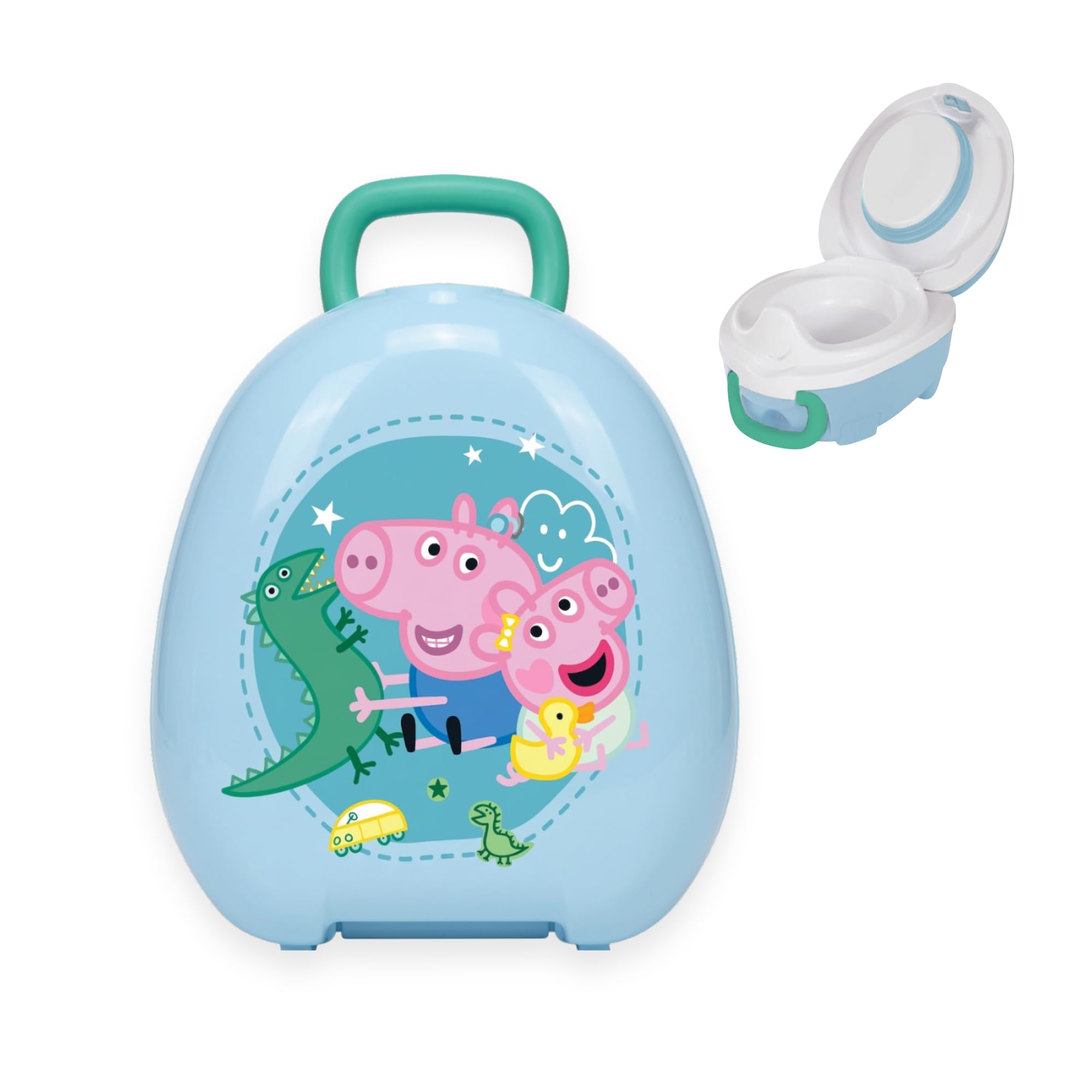 Peppa Pig My Carry Potty - Orinal de viaje con personajes, galardonado asiento de inodoro portátil para niños pequeños para llevar a todas partes (George Pig)