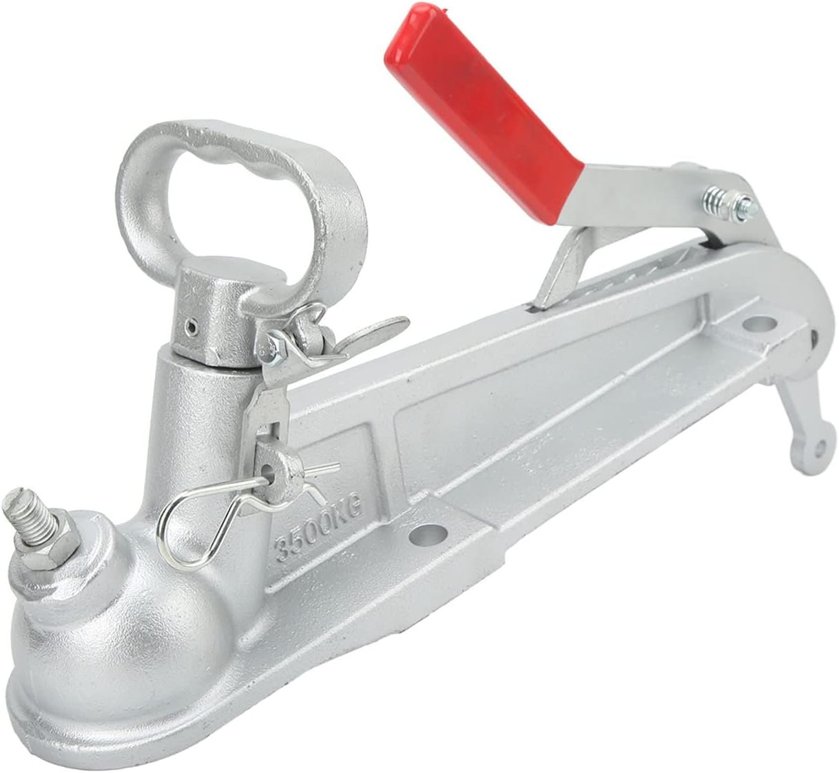 Qiilu 高耐久 3500kg トレーラー カップリング ハンドル ブラケット付き ボート RV キャラバン用 - 高強度トレーラ