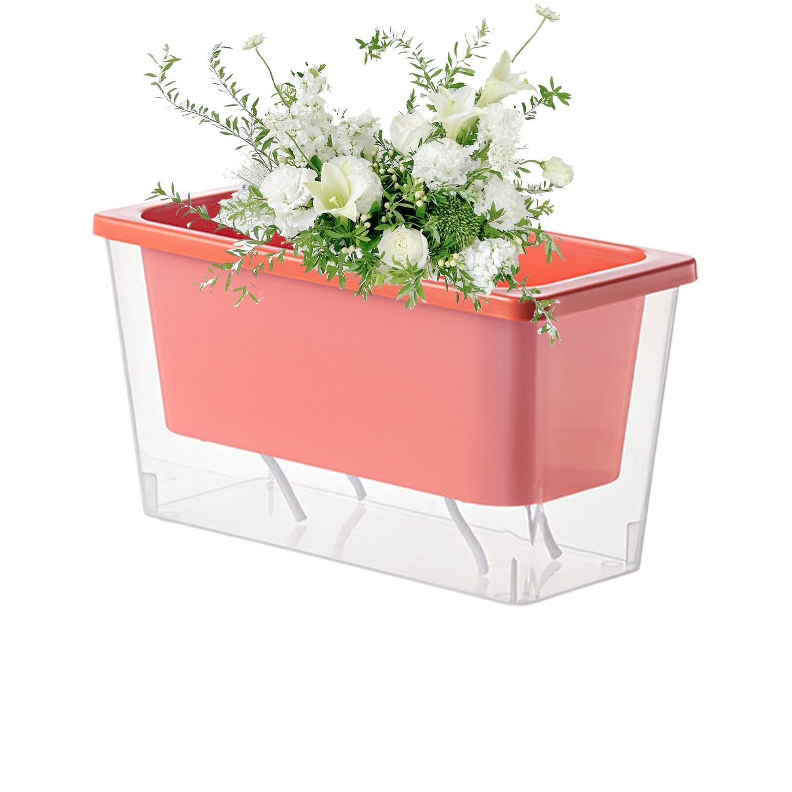 Pots à arrosage par le bas avec mèche coton absorbant pour jardin suspendu et cour