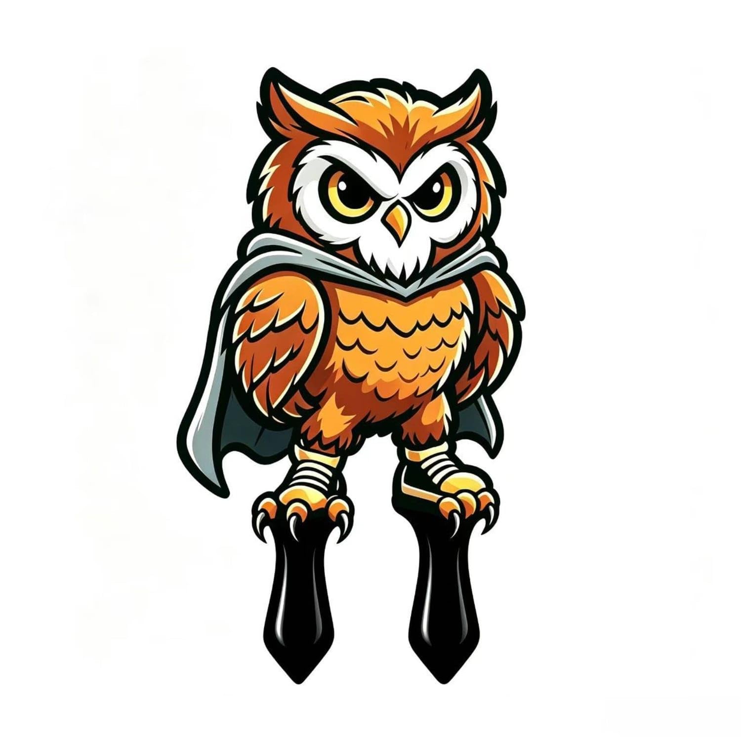 Outdoor Animal Silhouette Stake Cartoon-Style Metal Garden Ornament Whimsical Yard Art Decorative for Gardeners, Homeowners, Flower Bed, Lawn, Courtyard, Owl-image-11