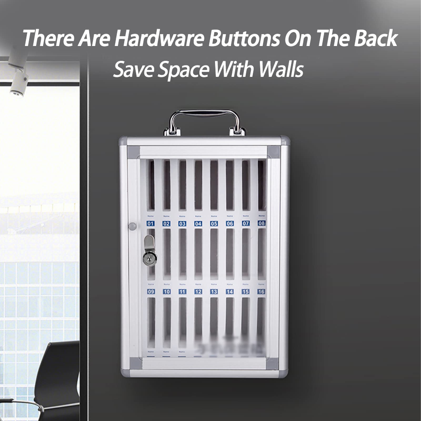 Armario Seguro para Guardar teléfonos móviles con Cerradura - Caja de Seguridad de 36 Posices para aulas y oficinas. Ideal para Dispositivos electrónicos de Estudiantes y soluces de al