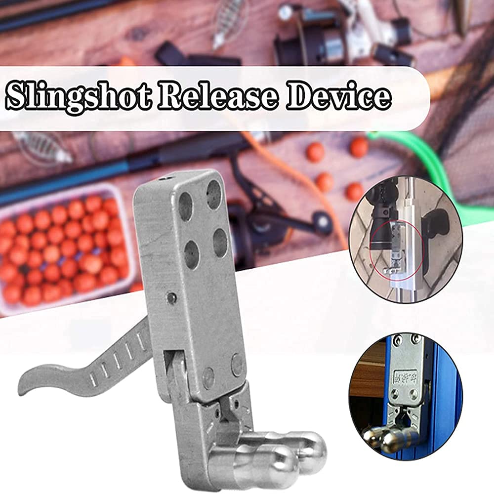 Jadeshay Slingshot Release Device, Durable Stainless Steel Catapult Trigger with 8 Screws, High Strength DIY Slingshot Accessory