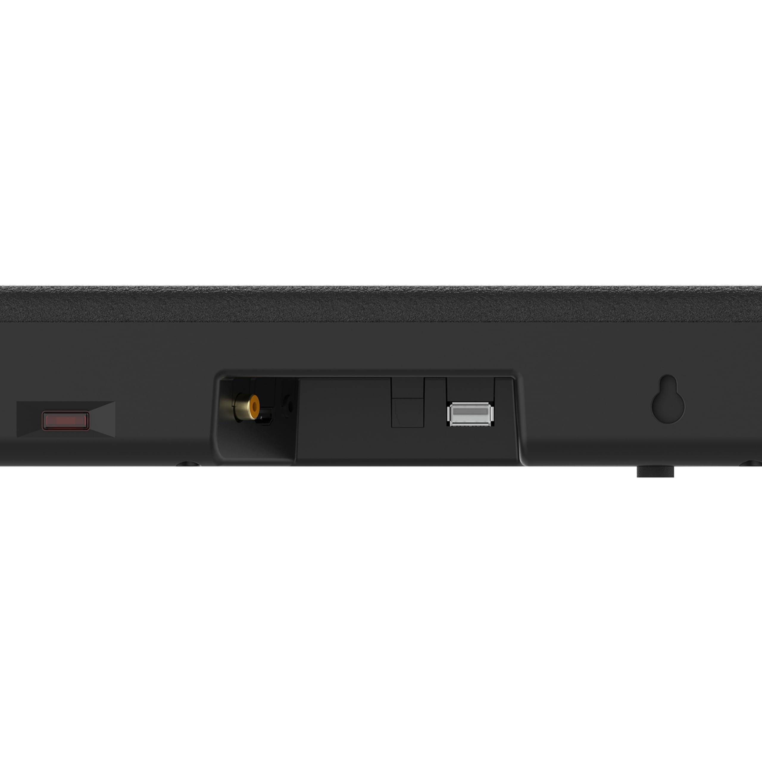 Hisense HS214 Barra de sonido de 2.1 canales, Con Subwoofer integrado, 108 W, Diseño Compacto todo en uno con Bluetooth, DolbyTV, HDMI ARC/Optical/AUX/ Audio, Roku USB, 3 modos EQ, Multicolo