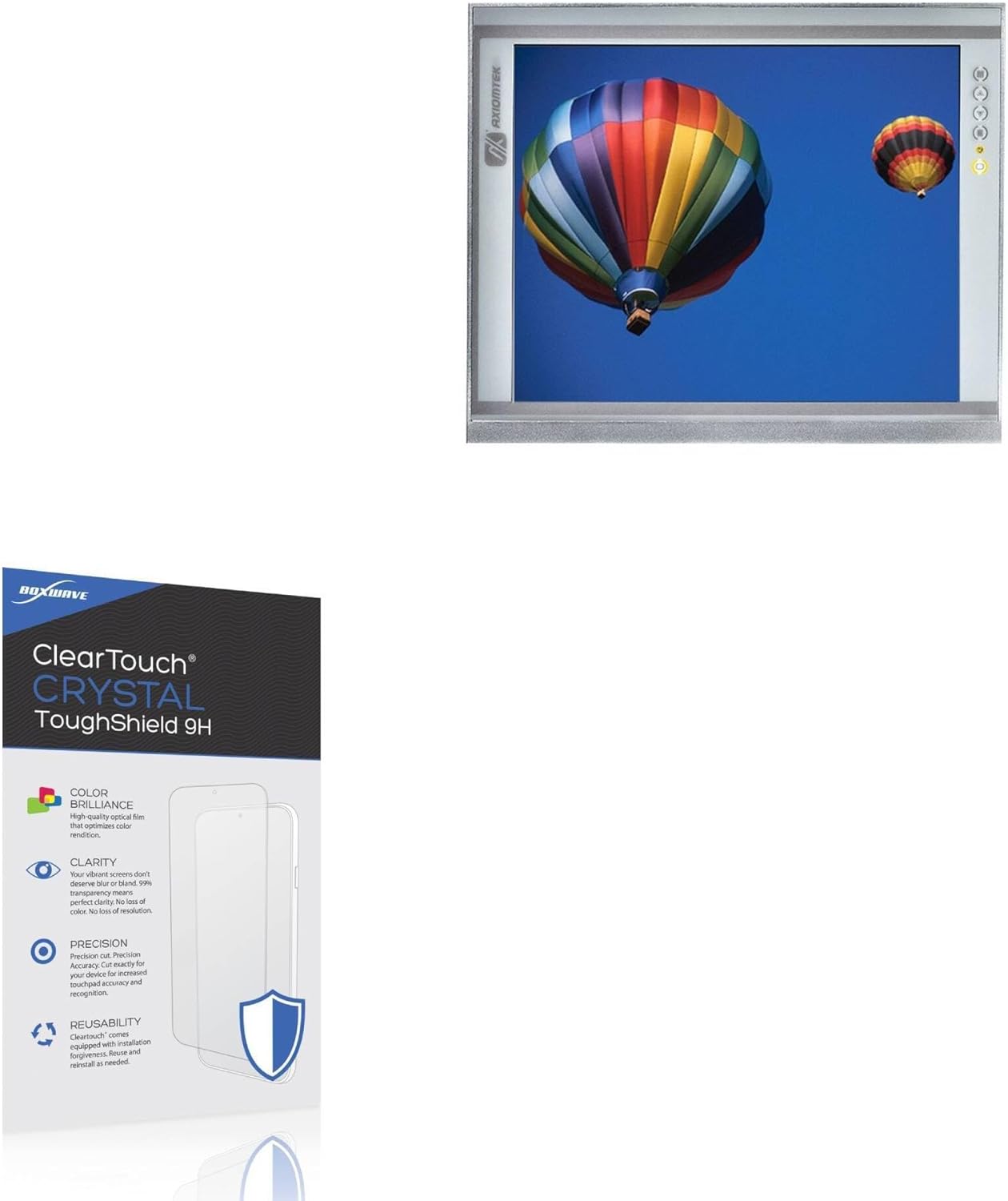 BoxWave Screen Protector Compatible With BSI Computer P6171-V2 - ClearTouch Crystal ToughShield 9H (2-Pack), Clear 9H Tough Flexible Film Screen Protector