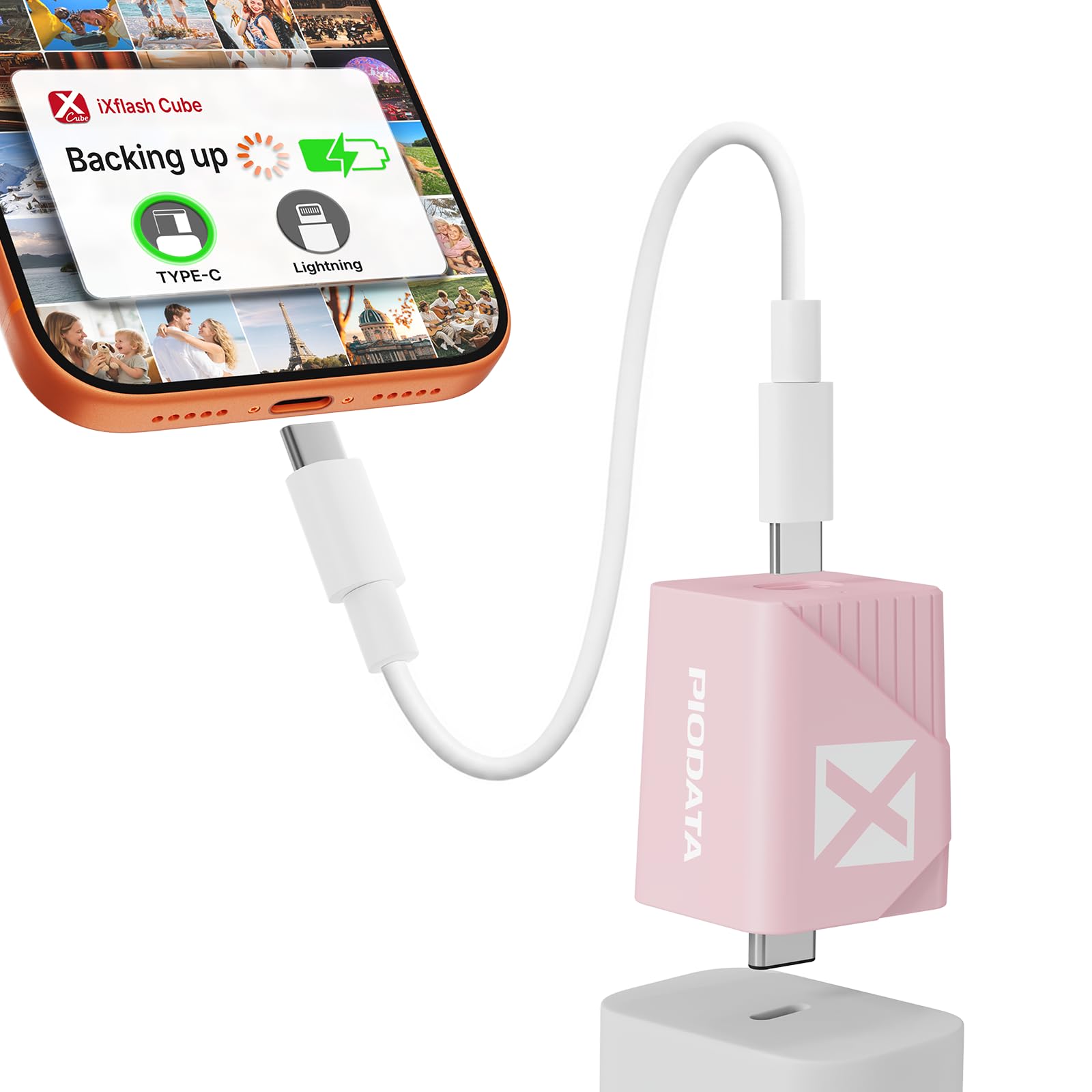 Amazon.co.jp: Piodata iXflash Cube 128GB USBフラッシュドライブ