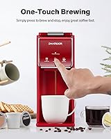 Vista 6 de SHARDOR Cafetera caliente y helada, cafetera K Cup compatible con café molido, cafetera de una sola porción con ajuste llamativo, filtro