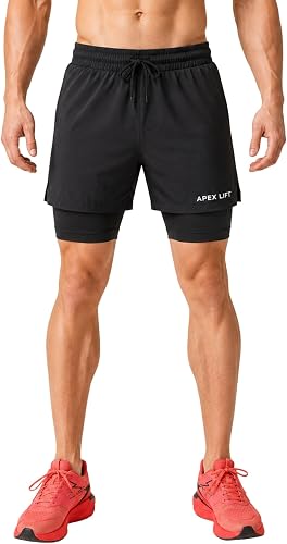Elite 2-in-1 Training Shorts | Built-in Compression Liner | Lightweight Stretch Gym & Running Shorts | Secure Phone Pocket